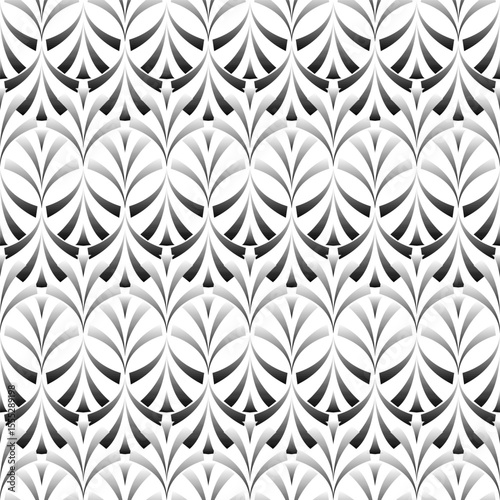 Seamless monochrome pattern. Abstract geometric background. Vector regular texture in the form of an ornament for decorating your designs in white gray black shades