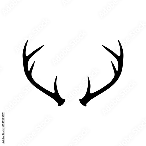 silhouette of a deer horn