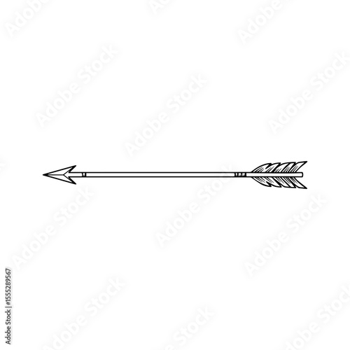 Minimalist Arrow Line Art Silhouette