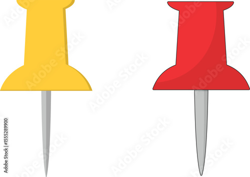 Flat Color Vector Illustration of Safety Pins in Various Colors for Sewing Craft Template and Web Presentation