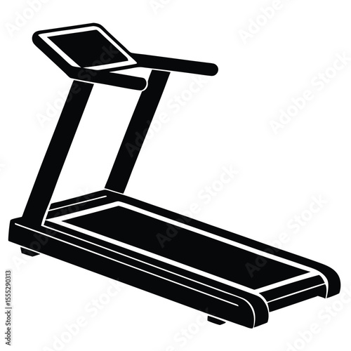 Electric treadmill vector illustration