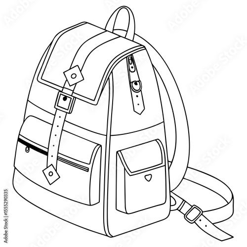 hand drawn vector illustration of a bag