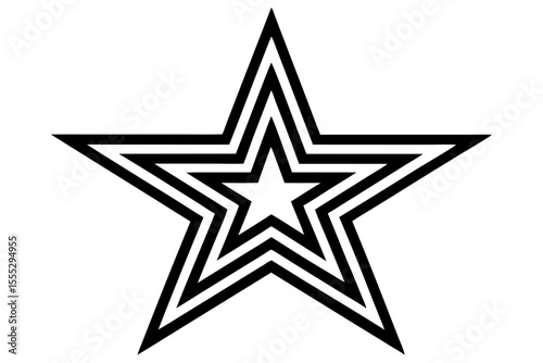Shiny silver Star of David symbol on a black background, a bright design element for holiday decoration