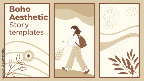 Boho Aesthetic Instagram Stories with Earthy Tones