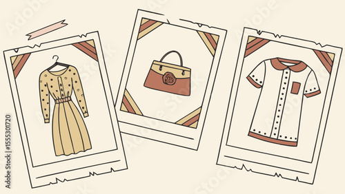 Polaroid Style Clothing Boutique Layouts for Promotions