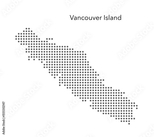 Vancouver Island pixelated stylised map.