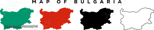 Modern Bulgaria Map Outline – Minimal Vector