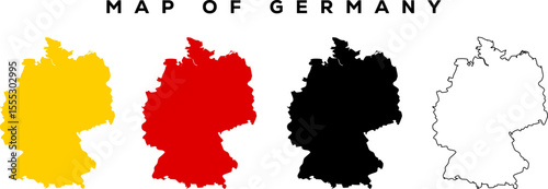 Modern Germany Map Outline – Minimal Vector
