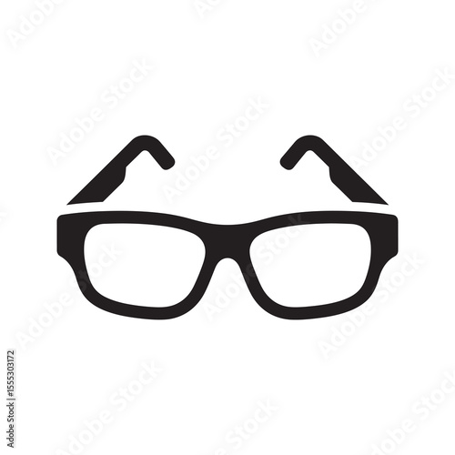 Safety glasses icon representing eye protection personal protective equipment for industrial work construction and laboratory environment vector solid glyph icon