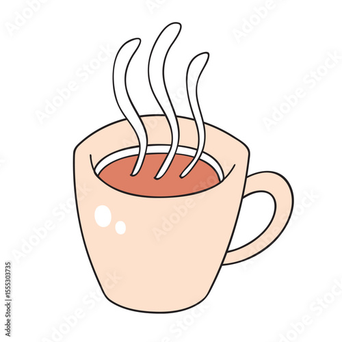 Hot espresso coffee cup illustration isolated vector
