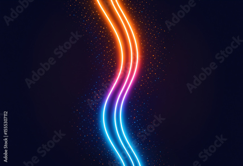 neon light waves background