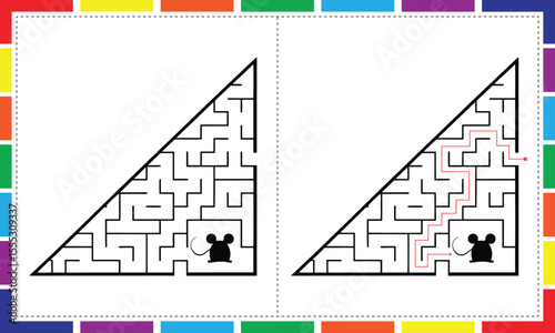 Easy Triangle Mazes for Beginners, Fun and Tricky Triangle Mazes for Kids, Triangle Maze Time: A Fun Puzzle Journey