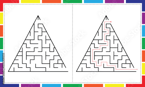 Easy Triangle Mazes for Beginners, Fun and Tricky Triangle Mazes for Kids, Triangle Maze Time: A Fun Puzzle Journey