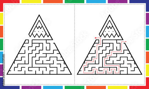 Easy Triangle Mazes for Beginners, Fun and Tricky Triangle Mazes for Kids, Triangle Maze Time: A Fun Puzzle Journey
