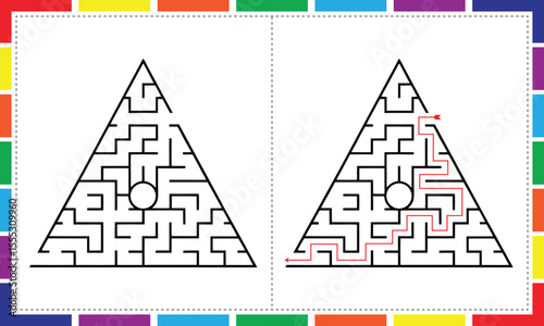 Easy Triangle Mazes for Beginners, Fun and Tricky Triangle Mazes for Kids, Triangle Maze Time: A Fun Puzzle Journey