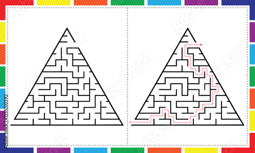Easy Triangle Mazes for Beginners, Fun and Tricky Triangle Mazes for Kids, Triangle Maze Time: A Fun Puzzle Journey
