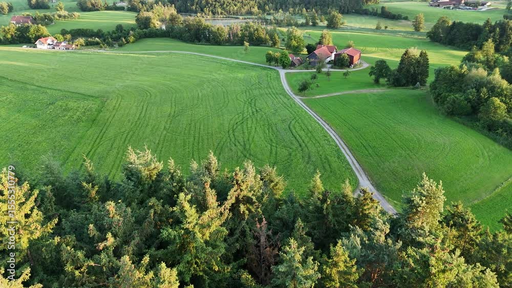 Baden-Württemberg Sunset Drone Bodensee Region Alpine Hills Golden Hour Germany Baden-Württemberg Sunset Drone Bodensee Region Alpine Hills Golden Hour Germany
