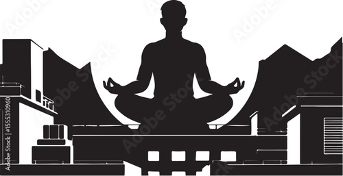 silhouette of buddha