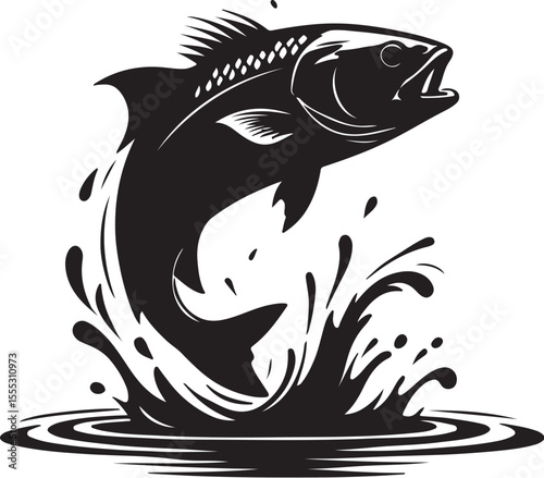 vector illustration of a fish