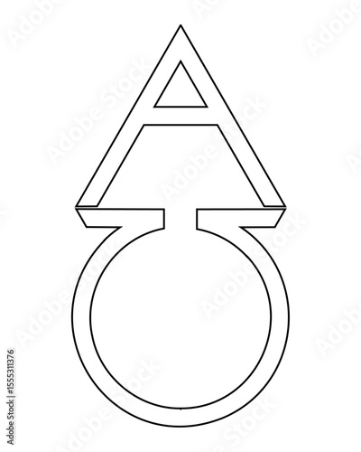 alpha omega on white background for tattoo symbol religion icon logo. vector illustration