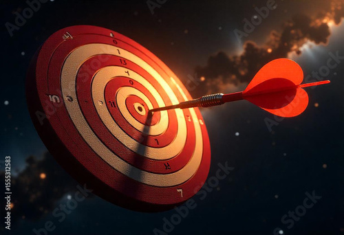dart hitting the target