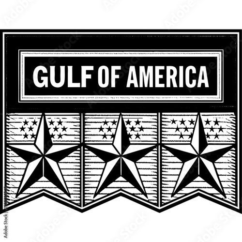 Patriotic Gulf of America Emblems and Vintage Gulf of Mexico Beach Scenes