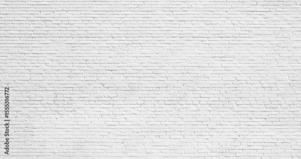Naklejka premium White brick wall with no design or pattern. wall plain simple. wall is made of white bricks and is very plain textured background web banner template page