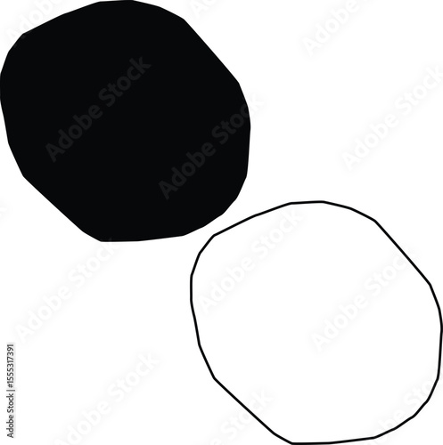 Map of Counterfeit Lake Florida USA Silhouette Flat and Outline Design

