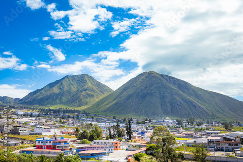 Province of Pichincha, Ecuador - June 2, 2025: Pululahua Volcano: It is a volcano with an inhabited crater, located a few minutes from the Middle of the World.