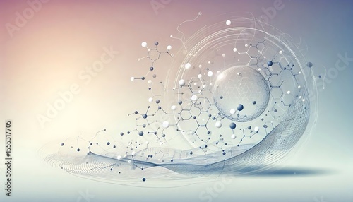 design molecular  and copy space for text
