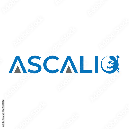 Ascaliq brand logo featuring stylized text with a lizard forming the Q a nature inspired design