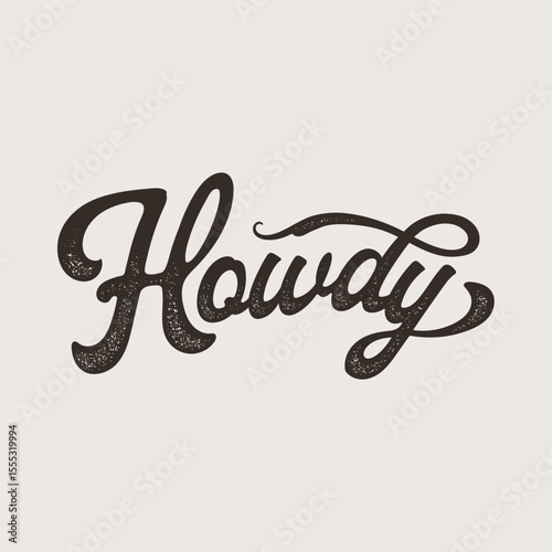 Howdy Western Country Typography Graphic