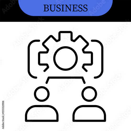 Business People Line Editable Icons set. Vector illustration in modern thin line style of business related icons: research, meeting, business communication, male and female avatars, team structure