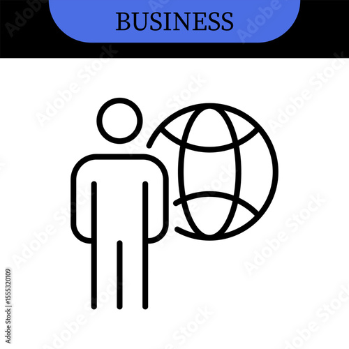 Business People Line Editable Icons set. Vector illustration in modern thin line style of business related icons: research, meeting, business communication, male and female avatars, team structure