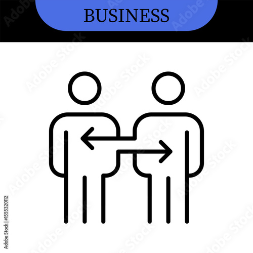 Business People Line Editable Icons set. Vector illustration in modern thin line style of business related icons: research, meeting, business communication, male and female avatars, team structure