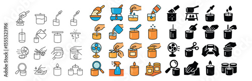 Cooking and kitchen outline icons set – line, culinary and domestic activity symbols