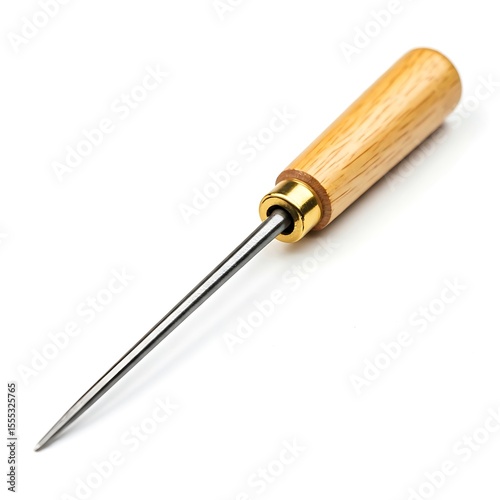 Sharp Ice Pick with Wooden Handle Ready for Use in the Kitchen or Bar photo