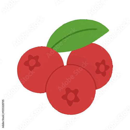 cranberry illustration vector on white background
Vector illustration icon fruits, vegetables on white background