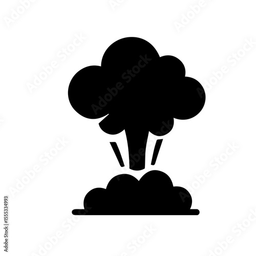 Explosion Icon Black Silhouette Graphic of an Explosion