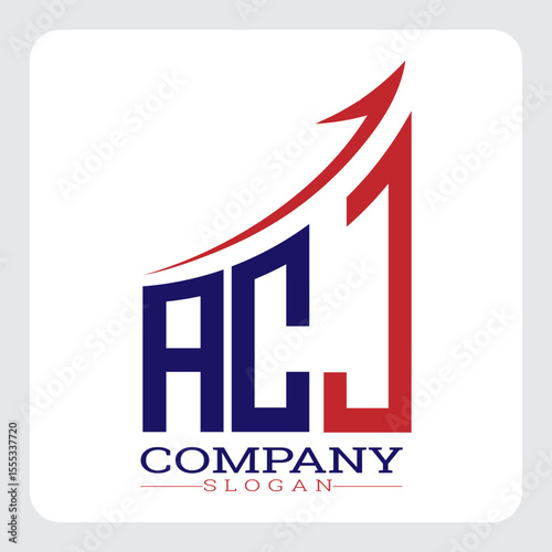 ACJ Company Logo Design Growth vector, ACJ Upward Arrow Business Success Logo vector, ACJ Corporate Branding Logo , ACJ logo design, ACJ simple and modern logo, ACJ business finance logo design, etc.