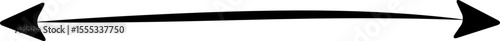Straight arrow with a split end showing two directional heads and a body that narrows from base to tips.