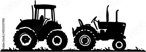 vector illustration of a tractor
