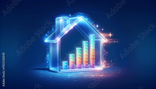 Home Data Analytics, Digital, Abstract Environment, Conceptual Viewpoint