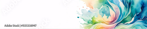 Vibrant Abstract Watercolor Design, Artistic Creation, Digital Art, Colorful Environment, Artistic Viewpoint