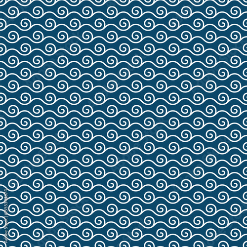 Seamless abstract wave pattern.  Geometric and modern vintage background. Vector illustration