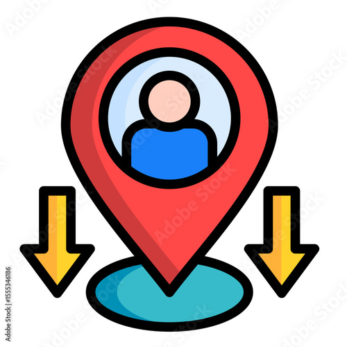 Local Impact  Icon Element For Design	