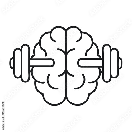 Cognitive Support Tool Icon Representing Brain Strength and Wellness