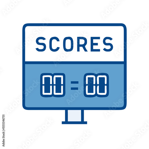 Digital Scoreboard Displaying Sports Scores During a Competitive Match Event