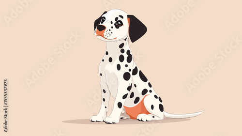Cute Dalmatian Breed Dog - Funny Canine Animal