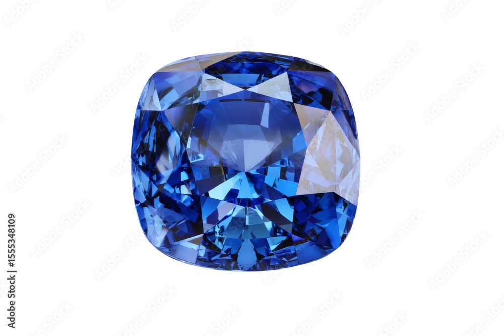 A blue gemstone with a diamond cut A blue gemstone with a diamond cut